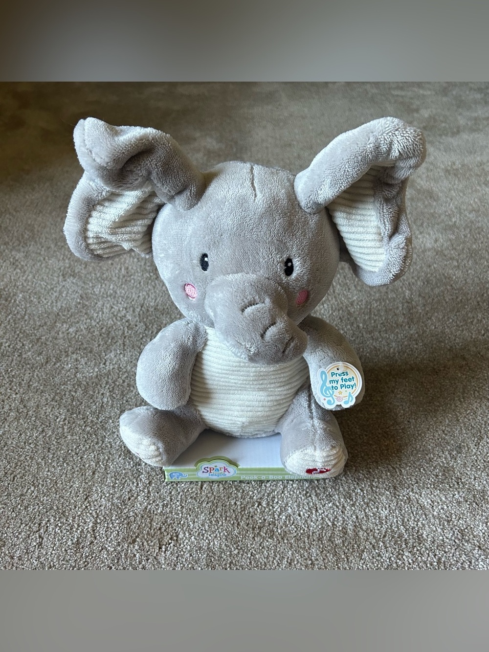 ‼️Spark Create Imagine Peek-a-Boo Grey Elephant‼️